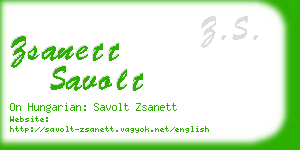 zsanett savolt business card